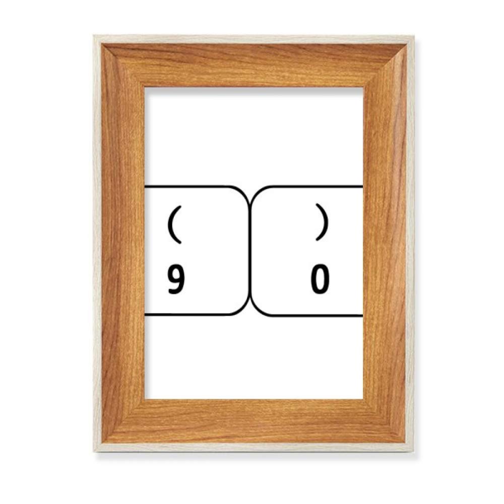 Tableau art peinture et cadre photo en bois de bureau avec symbole 90