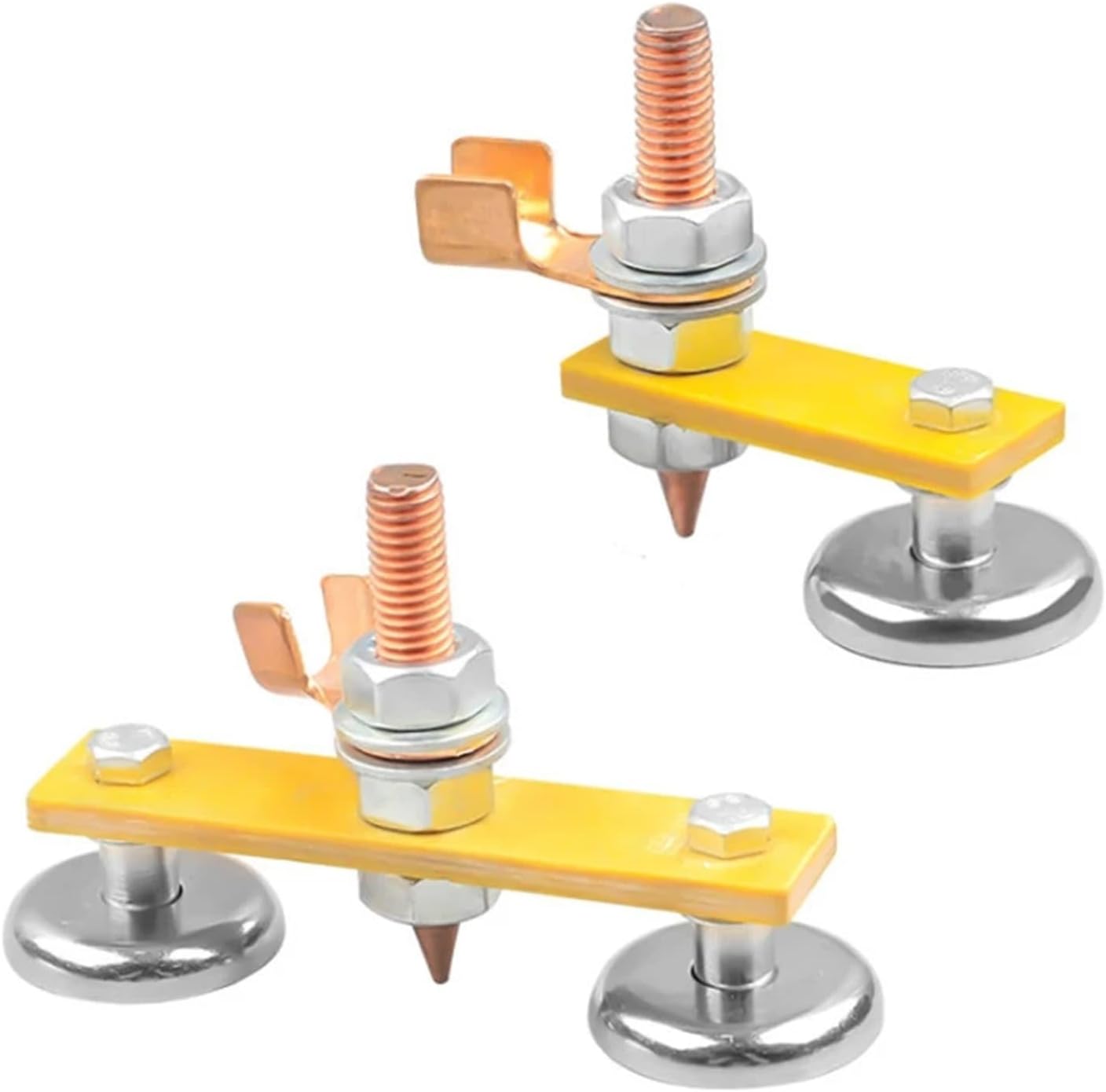 Welding Magnet Head Magnetic Fix Ground Clamp Single/Double Support 1Pcs(Double head)