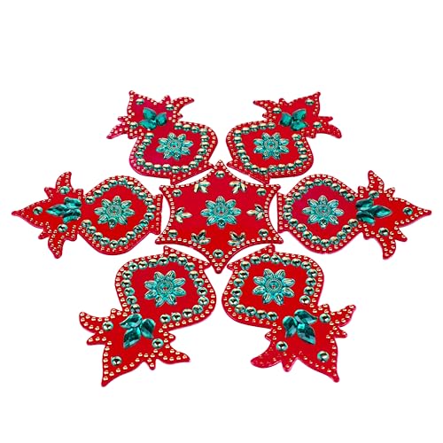 Aditri Creation Designer Floor Rangoli Reusable Small Rangoli Acrylic Rangoli Home Decor Gift for Home Interior Floor and Gifting (Size:- 10