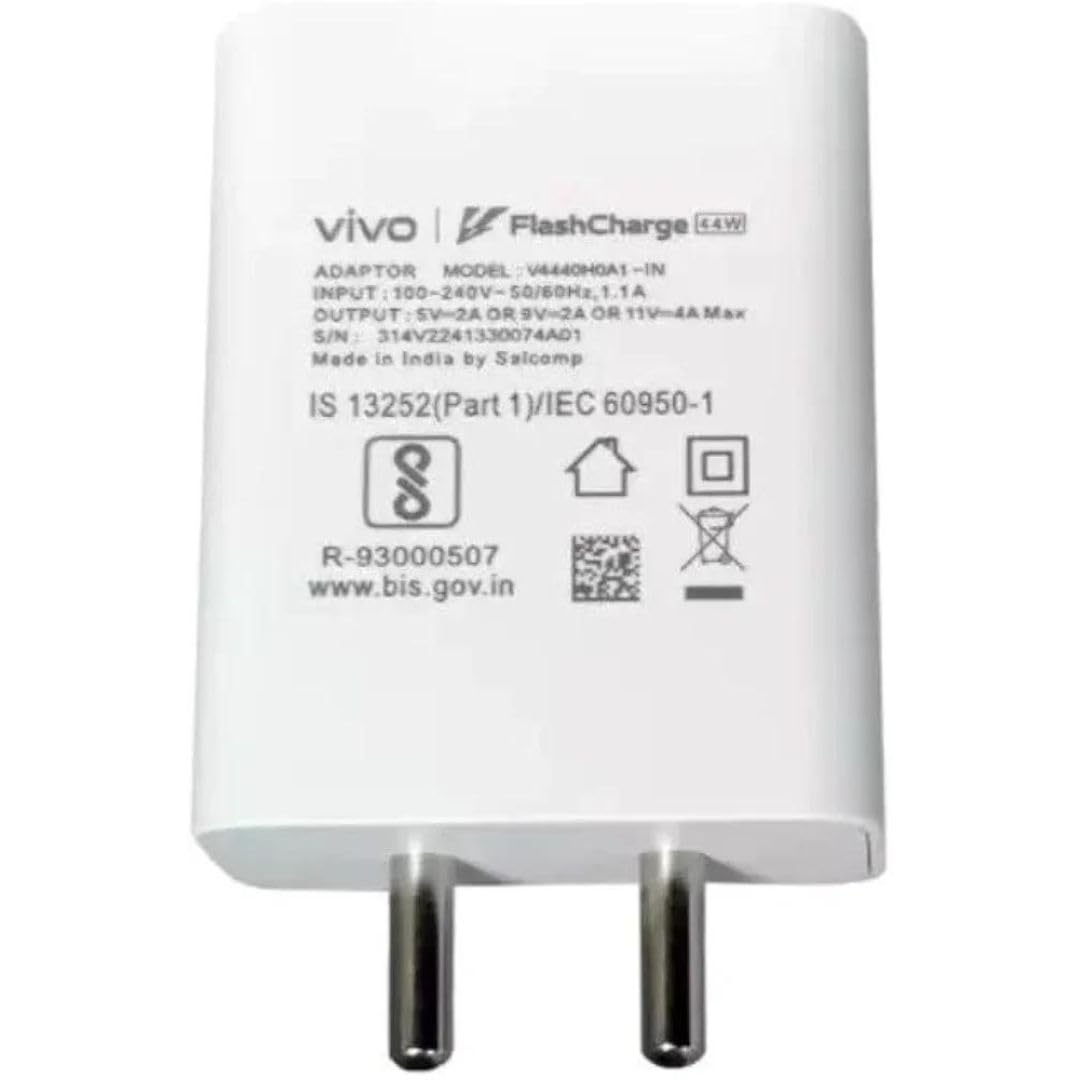 44W Flash Charging Adaptor with USB to Type-C Cable Compatible with Vivo V27 Pro/V27/V27E V23/V25/V25E/V25 Pro/Y200/Y200E/T2X/T2 Pro/V29|Iqoo Z6 Lite/Z6/Z7S/Z9X/Z9 5G/Z6X (White) (B0DHXFK219) Amazon Price History, Amazon Price Tracker