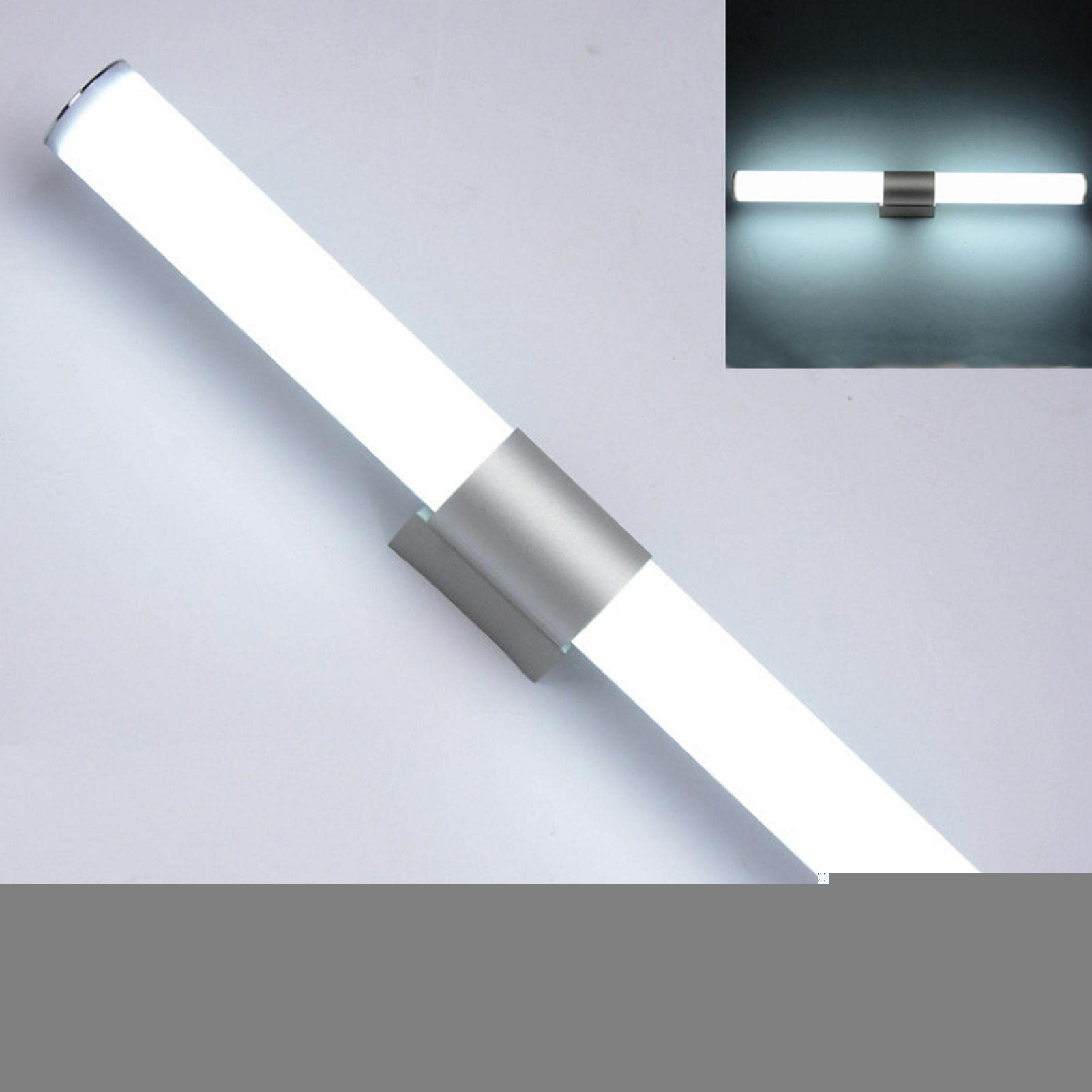 Kisbeibi LED Mirror Light Bathroom Vanity Wall Lamp, Portable Makeup Cosmetic Table Lights Cabinet Front Mirror, Home 14W LED Bathroom Wall Light Above Mirror(55cm 22W, White Light)