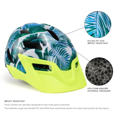 Image of Kids Helmet, Exclusky Kids Bike Helmet Adjustable Safety Lightweight Children Bicycle Helmet for Kids Skating Cycling Scooter Boys and Girls Bicycle Helmets Ages 5-8-14