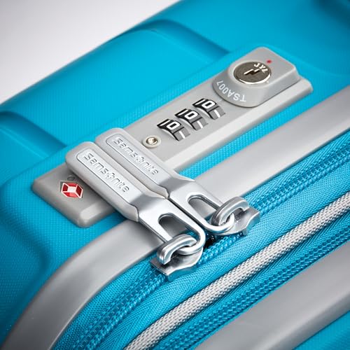 Image of Samsonite Freeform Hardside Carry-On Luggage with Spinner Wheels - Hardshell Suitcase - TSA, Airline-Approved - Expandable Hard Shell, Smooth Rolling Wheels for Lightweight Travel - Ocean Blue