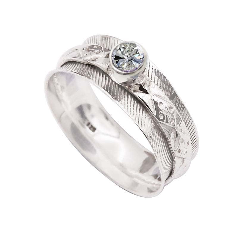 Anillo de plata de ley 925 para hombre y mujer, joya hecha a mano TSR371AA