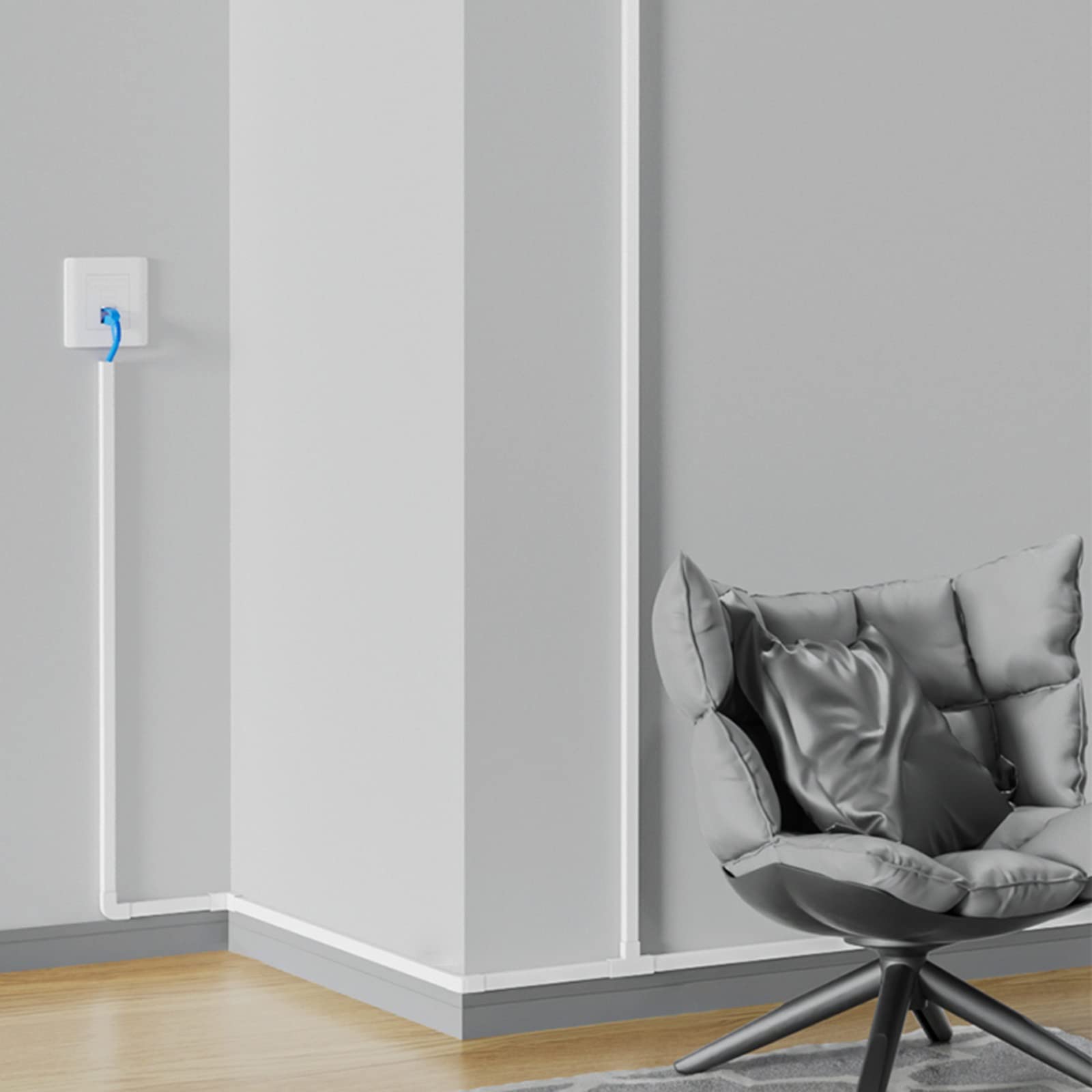 Passacavi Passacavi, Copri Cavo Quadrato Autoadesivo A Prova Di Bambini E Animali Domestici, Kit 3 M Per Cavi Di Alimentazione, Cavi Audio E Linee Telefoniche Montati A Parete ( Color : Brown , Size :
