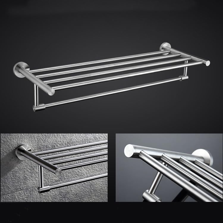Miniatura 5 de Brushed Towel Racks for Bathroom, Towel Rack Wall Mounted with Tower Bars, Stainless Steel Bathroom Shelf, Hand Towel Holder for Bathroom Wall,
