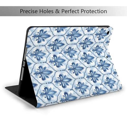 Étui iPad 10.2 housse de tablette folio motif imprimé bleu avec support - 2