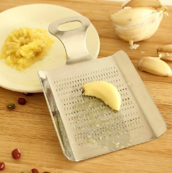 Rallador de verduras de acero inoxidable, ajo, jengibre, fruta, raíz, verduras, cuchara para cocina (pequeño)