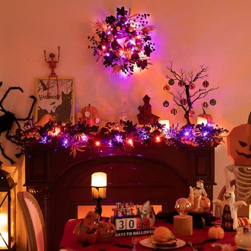 Valery Madelyn Halloween Deko, 46cm Halloween Kranz – Bild 4