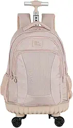 Mochila com Rodinhas 360º com Porta Notebook Rose UP4YOU MC49042UP 2026