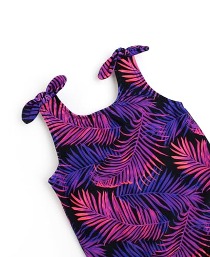 Image of RuffleButts Girls UPF50+ Sun Protection Tie Shoulder /Cross Back One Piece Swimsuit