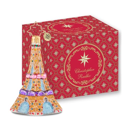 Christopher Radko Eiffel Tower Glass Christmas Ornament