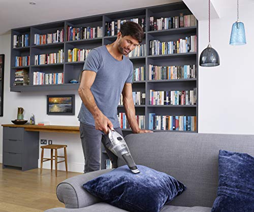 BLACK+DECKER NVC220WC-QW Aspirateur à main sans fil - 15,5 AirW - Capacité du bol : 385 ml - Base de charge, 7.2V, Gris métalisé, 385 ml - Image 5