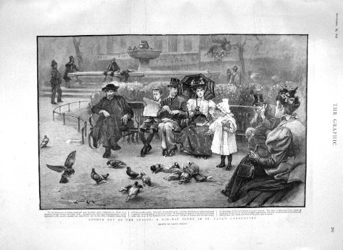 original old antique victorian print Peste 1897 de Londres de la Cimetière de St Paul Inde Bombay