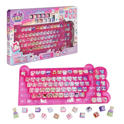 Bizak Clickeez Keyboard Mega Pack Completo, 15 Piezas exclusivas, Teclado Antiestrés y encajable, Diferentes temáticas coleccionables (64554111)