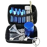 GYQCP Schnupf Set,12-teiliges Mehrzweck-Tool Zum Rauchen Von Tabakflaschen Schnupftabak Leder Etui Tabakflasche Metalldose Gewürzmühle Sniffer Set Bullet Schnupftabak Schnupfset