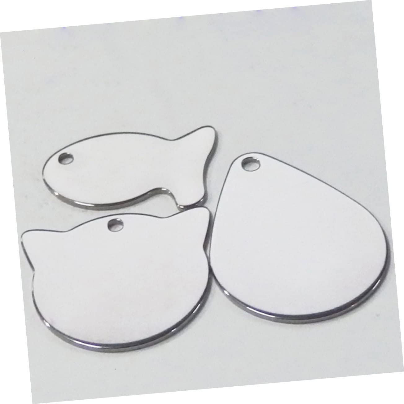 Hemobllo 50piezas Etiquetas Inoxidable Para Perros Colgantes De Cadena Diy Nombre y Dirección Resistentes Oxidación Diseño