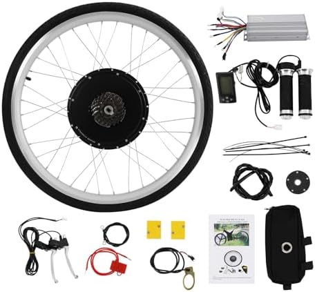 Kit Neige 26 Pouces Kit Conversion Vélo électrique 26 Pouces 1500W - Roue Arrière Fat Bike Neige Avec écran LCD Conversion électrique 1500W 48V