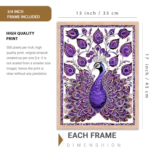 Image of kotart Traditional Indian Pichwai Wall Art Paintings with Frame for Home Decor - Framed Wall Painting for Living Room Bedroom Office Room Decor - Painting for Wall Decoration - (13x17 inch, G)