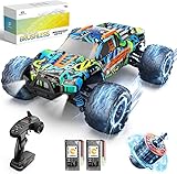 DEERC Ferngesteuertes Auto, 1:14 Bürstenloses Schnelles RC Cars 60 km/h, 4WD Off-Road Hobby Klasse Crawler mit Lights, 2 Batterien 36+ Minuten Spielzeit für Erwachsene und Kinder(001E)