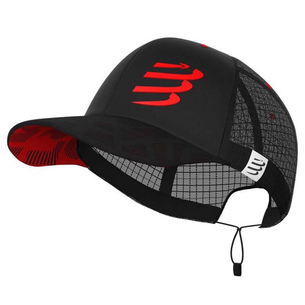 COMPRESSPORT Racing Trucker Cap | Ultra-Light Sports Cap | Breathable Mesh, UV Protection | Quick-Dry, Anti-Sweat Curved Visor | Adjustable Snapback | Ideal for Running, Trail, and Summer Sports