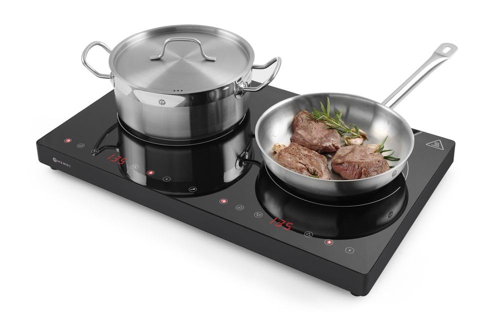 HENDI Kuchenka indukcyjna podwójna Black Line 2000W+ 1500W