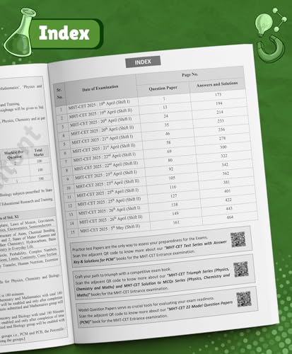 Image of MHT CET Solved Papers for 2026 Exam | MHT-CET Physics, Chemistry & Maths (PCM) Previous Year Questions Papers (PYQ) - 2025 | Includes All 15 Set of ... Score Card & Smart Key (Exam Experts)