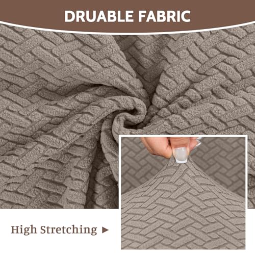 Image of FUANGUI Bar Stool Covers Set of 2, Stretch Bar Stool Seat Covers | Washable Removable Bar Chair Covers with Backs Slipcovers, Bar Chair Covers Square for Kitchen Dining Room Cafe