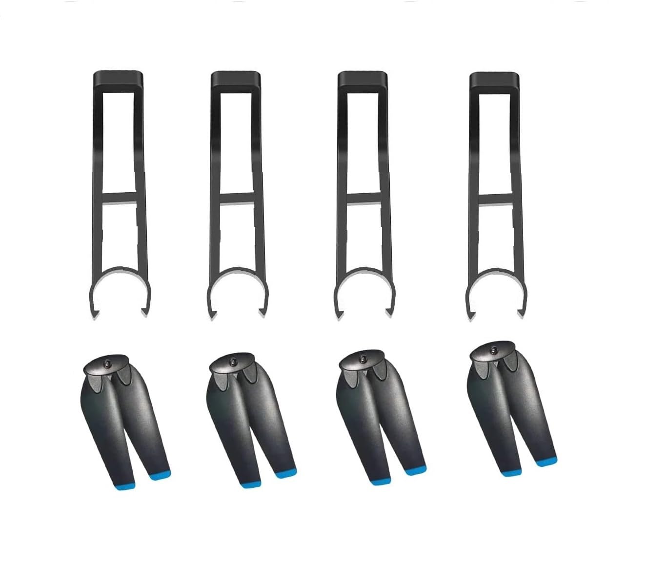 TOPRCBOXS 4PCS Propellers and 4PCS Propeller Guards for H24 Drone