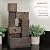Alpine Corporation ZDQ110 Indoor/Outdoor Floor Multi-Tier Fountain w/LED Lights, Cascading Garden Water Fountain, 19" H, Gray