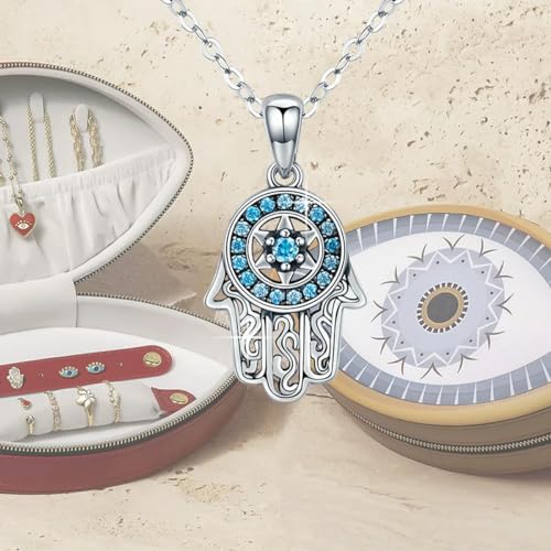 Collier Hamsa en argent 925 véritable : un bijou fin anti-allergie qui ne ternit pas - 2