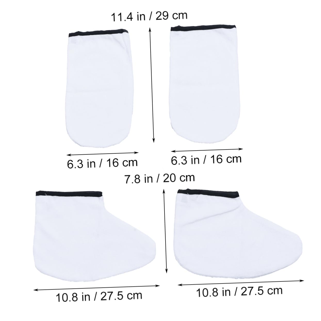 MUSISALY 2Pairs Paraffin Wax Gloves and Foot Covers for Hand and Feet Treatment Insulated Spa Gloves for Moisturizing and Nourishing Skin Cotton for Enhanced Comfort