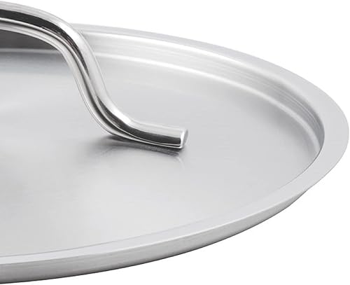 Miniatura 5 de Tapa de olla de acero inoxidable de 40 cuartos de galón de 16-1/2 pulgadas de diámetro x 1/2 pulgadas de grosor- Tapa de olla resistente para olla