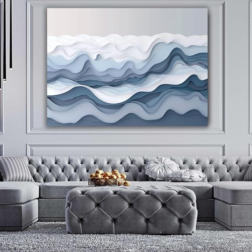 Tableau moderne 60x80cm encadré pour rénover un mur de salon nu - 4