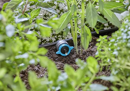 Gardena Micro-Drip-System regulierbarer Reihentropfer 1 bis 8 l/h, druckregulierend: Für Pflanzen mit unterschiedlichem Wasserbedarf, einfache Verbindungstechnik (13314-20)