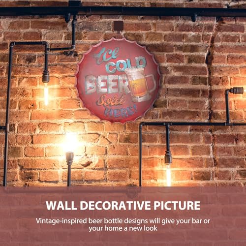 Accessoire bar style rétro ABOOFAN déco murale fer vintage