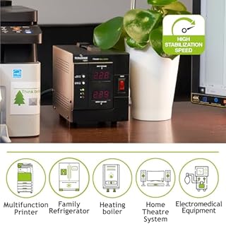 Tecnoware Power Systems Stabilisateur de Tension 3000VA pour téléviseurs, chaînes HiFi, imprimantes et appareils électroniques, protège contre les surtensions, ce n’est pas un onduleur