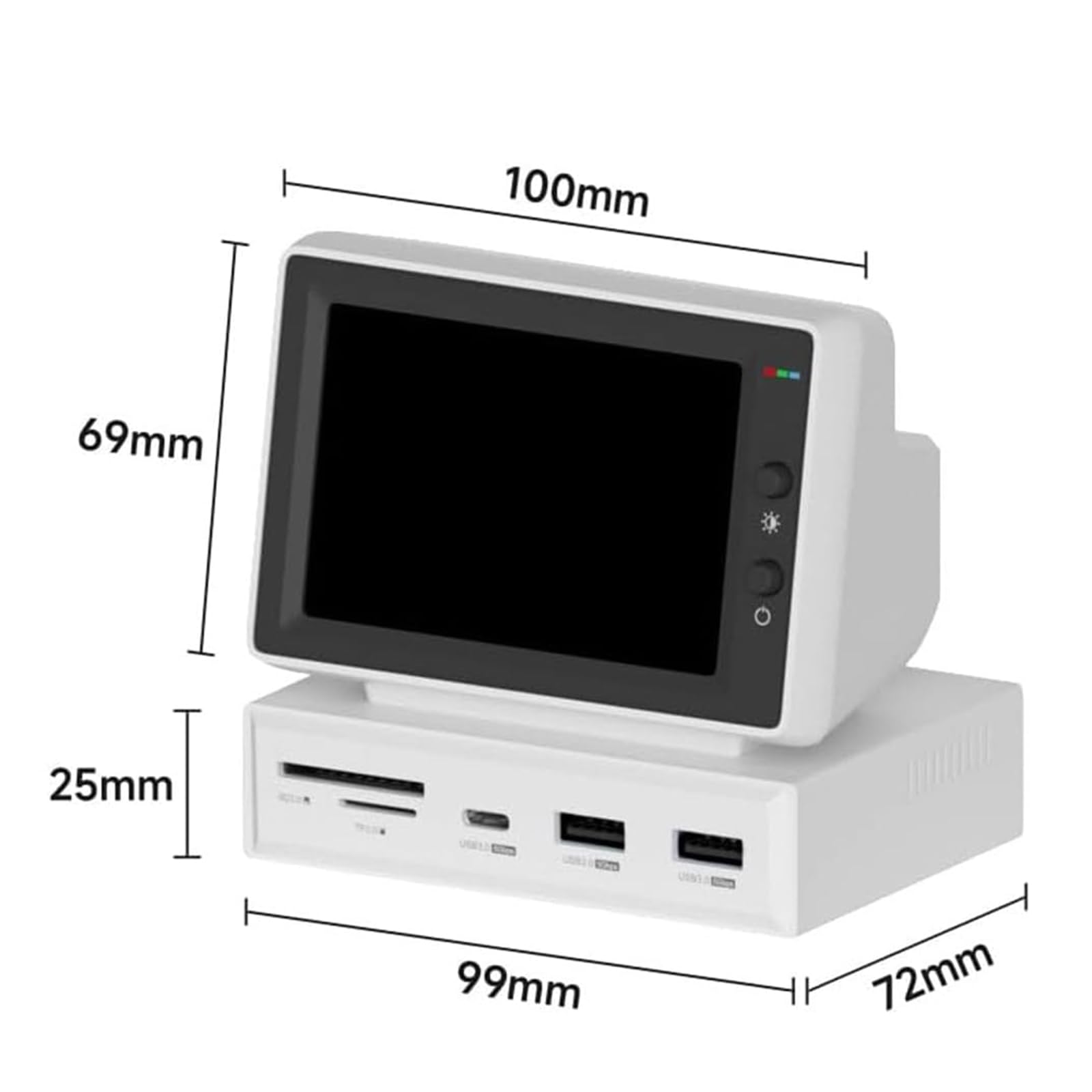 Stacja dokująca 3,5 cala, mini ekran USB, z procesorem, pamięcią RAM, HDD i portami zasilania 5 V/2 A, do udostępniania urządzeń USB