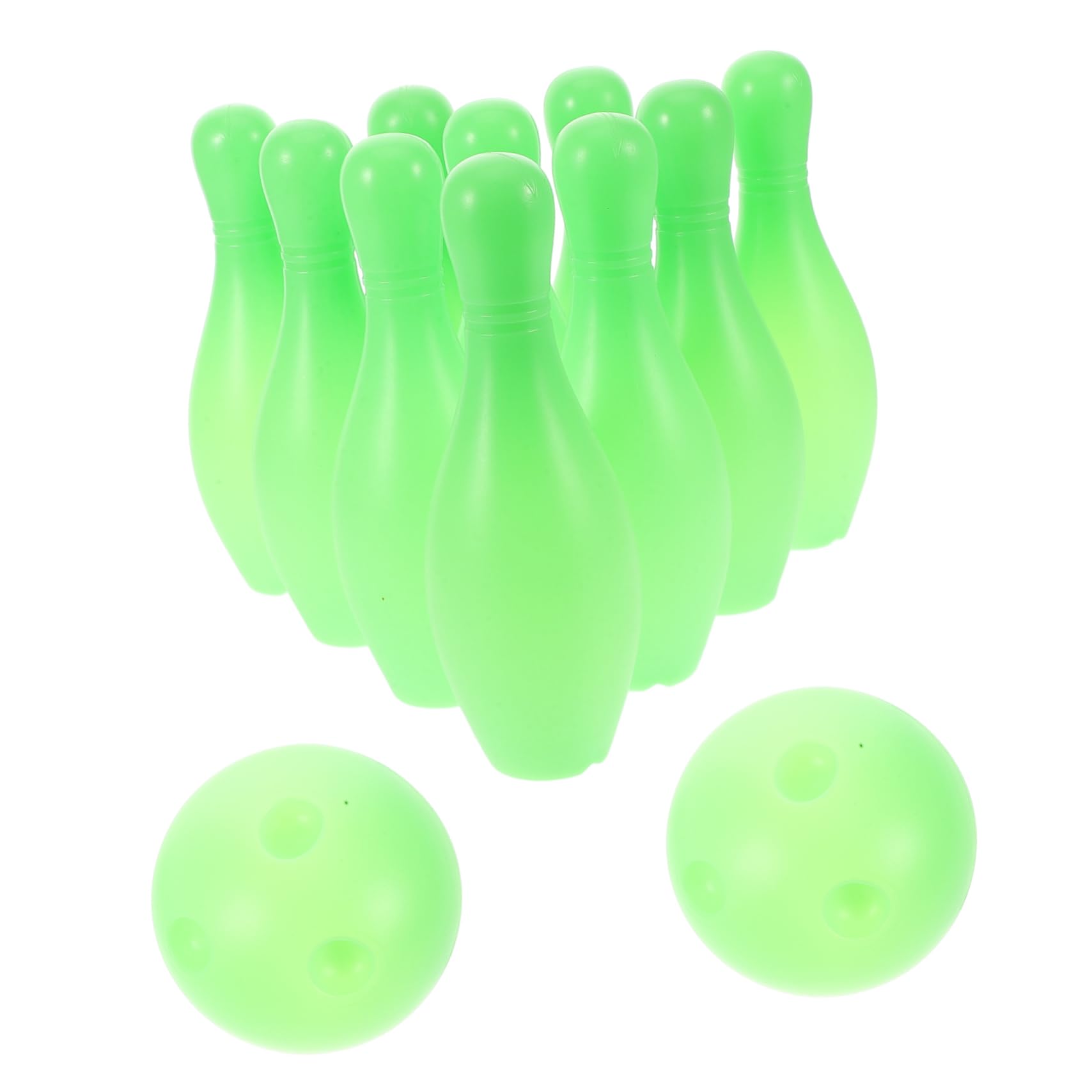 Milisten 1 Set Glowing Mini Bowling Set for Pins Balls Indoor Skill Development for Family Entertainment and Hand Eye Coordination