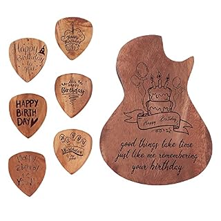 SUPERDANT Support de Boîte de Sélection de Guitare en Bois Motif Joyeux Anniversaire Conteneur en Bois Boîte de Choix de… - Les Beatles, Paul McCartney, John Lennon, RIngo Starr, George Harrison