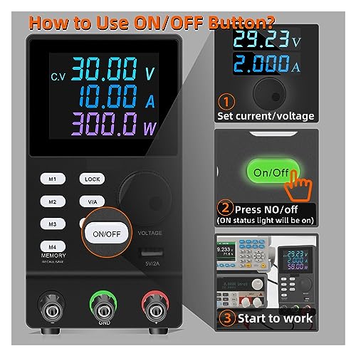 Alimentation de laboratoire CC 30V 10A stabilisée et programmable avec port USB de charge rapide - 7