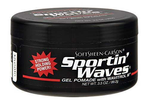 Soft Sheen Sportin Waves 3.5 Ounce Gel Pomade/Wavitrol Jar (103ml) (3 Pack)