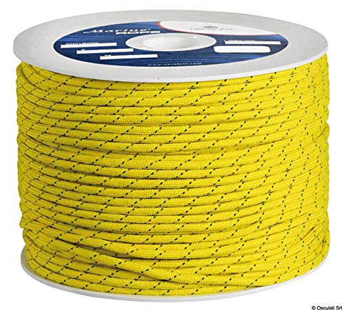 Tresse polypropylène 4 mm cordage jaune brillant OSCULATI