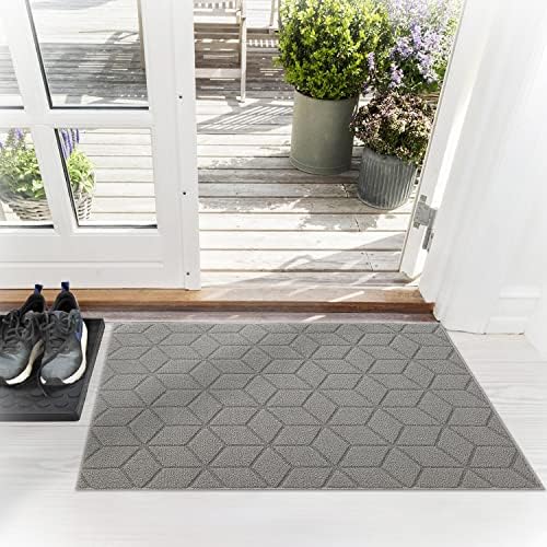 Door Mat 50 x 80 cm, Doormat Indoor Non Slip, Front Door Mat Dirt Trapper Washable, Heavy Duty Welcome Door Mat, Absorbent Entrance Rug for Indoor, Low-profile Inside Floor Mat Carpet for Entryway