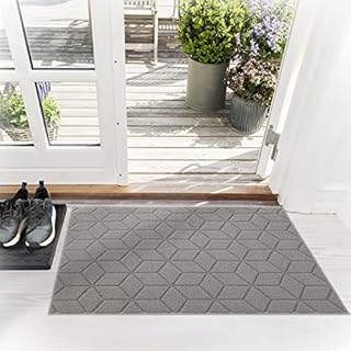 Door Mat 50 x 80 cm, Doormat Indoor Non Slip, Front Door Mat Dirt Trapper Washable, Heavy Duty Welcome Door Mat, Absorbent Entrance Rug for Indoor, Low-profile Inside Floor Mat Carpet for Entryway