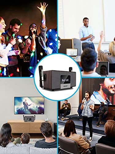 Rhm Karaoke Machine For Adults & Kids With 2 Uhf Wireless Microphones, Bluetooth Singing Pa Speaker System With Bass/Treble Adjustment,Home Karaoke Singing Machine For Tv, Home, Karaoke, Singing Party #TOP5
