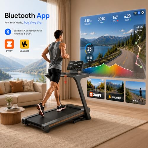Image of Niceday TM2 Incline Treadmill with 18% Auto Incline, Wide Belt Foldable Running Treadmills with Handles for Home 380 lb Capacity, 0.6-8.7MPH Indoor Running Machine for Home Gym, 3.0HP Quiet Brushless