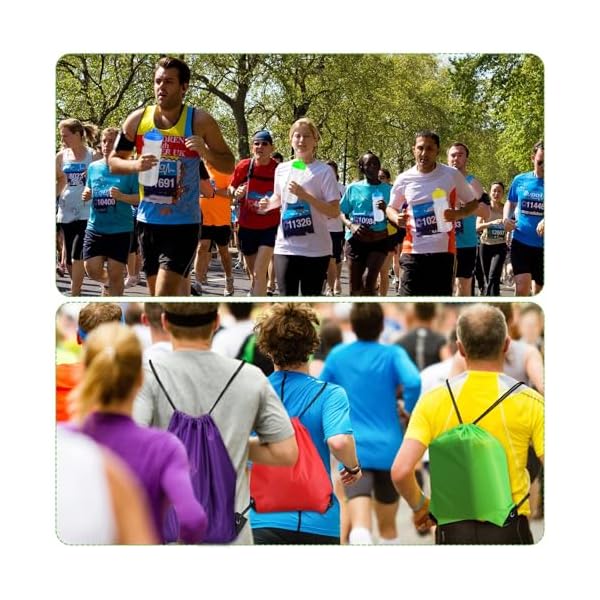 Mifoci 20 oz Plastic Water Bottles Bulk and Drawstring Backpack Set Reusable Sport Water Bottles Lightweight Clear Water Bottle Cinch Gym Drawstring Bags for Adult Kids Fitness DIY - Image 6