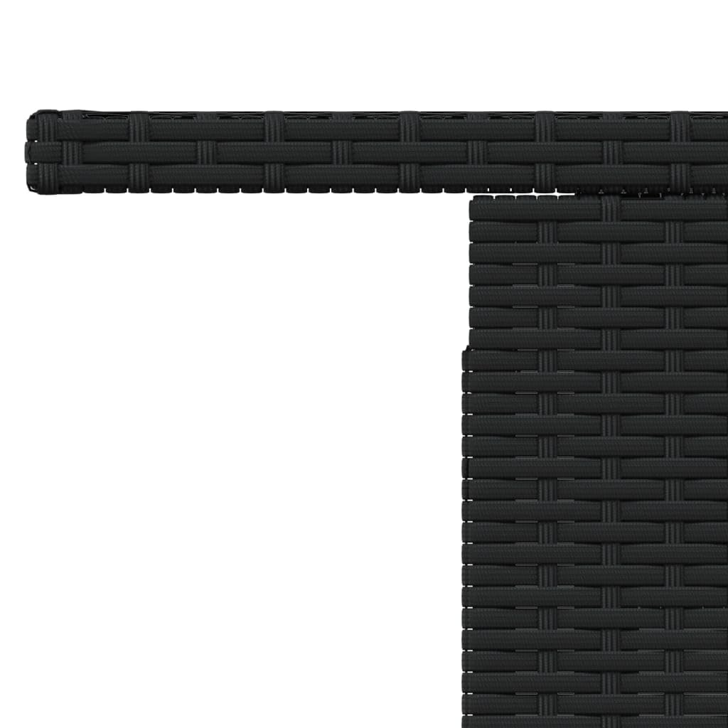 Generico Tavolo da Giardino Nero 100x55x73 cm Polyrattan e Legno Acacia,Nero,13.6kg,365976