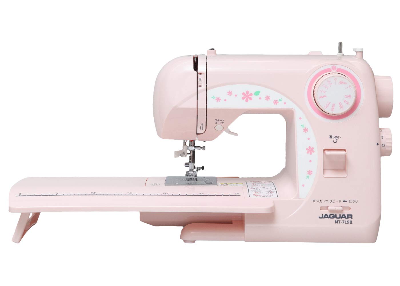 Amazon | ジャガー電子ミシン MT-719Ⅱ ワイドテーブル付き (ピンク  